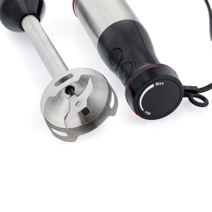 BLAUPUNKT Batidora de varilla 800W de acero inoxidable, selector de velocidad y vaso, con botón turbo