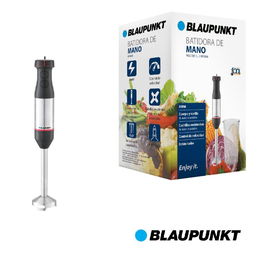 BLAUPUNKT Batidora de varilla 800W de acero inoxidable, selector de velocidad y vaso, con botón turbo