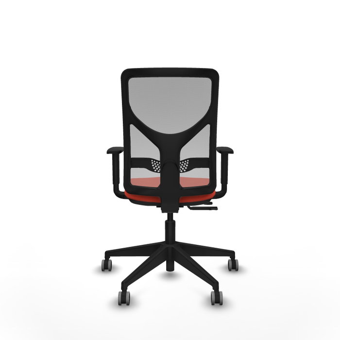 PIQUERAS Y CRESPO Silla de oficina Motilla con mecanismo Sincro/Traslack Naranja oscuro/Gris