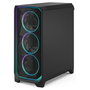 Fractal Design Meshify 3 Mid Tower Chasis Negro ATX/EATX/mATX/ITX con Panel Lateral Templado RGB Pro Ambience Black TG Light Tint, 3 Ventiladores 140mm