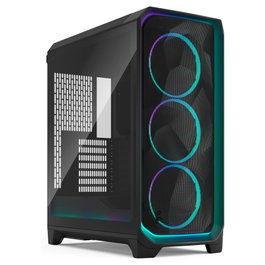 Fractal Design Meshify 3 Mid Tower Chasis Negro ATX/EATX/mATX/ITX con Panel Lateral Templado RGB Pro Ambience Black TG Light Tint, 3 Ventiladores 140mm