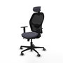 PIQUERAS Y CRESPO Silla de oficina Jorquera con mecanismo Sincro/Traslack Gris/Negro