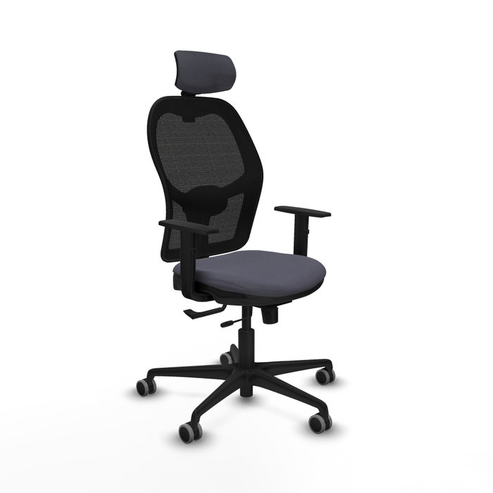 PIQUERAS Y CRESPO Silla de oficina Jorquera con mecanismo Sincro/Traslack Gris/Negro PIQUERAS Y CRESPO Silla de oficina Jorquera con mecanismo Sincro/Traslack Gris/Negro