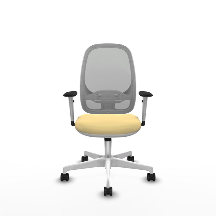 PIQUERAS Y CRESPO Silla de oficina Cilanco con mecanismo Sincro, Crema y Gris PIQUERAS Y CRESPO Silla de oficina Cilanco con mecanismo Sincro, Crema y Gris