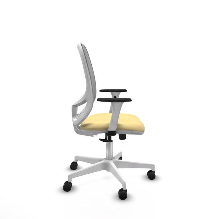PIQUERAS Y CRESPO Silla de oficina Cilanco con mecanismo Sincro, Crema y Gris PIQUERAS Y CRESPO Silla de oficina Cilanco con mecanismo Sincro, Crema y Gris