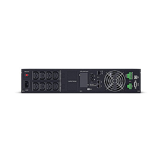 CyberPower OLS1000ERT2UA-B SAI Online Doble Conversión 1 kVA/900 W, Onda Sinusoidal Pura, Rack/Tower 2U, 8 Salidas, LCD