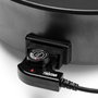 Tristar Paellera Eléctrica PZ-9145 XXL Ø40cm 1500W con Divisor, Sartén Multifunción, Tapa de Cristal y Termostato Ajustable, 7.5L, Color Negro