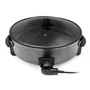 Tristar Paellera Eléctrica PZ-9145 XXL Ø40cm 1500W con Divisor, Sartén Multifunción, Tapa de Cristal y Termostato Ajustable, 7.5L, Color Negro