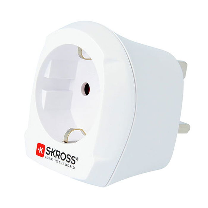 Skross 1500230-e Adaptador de Viaje de Europa a Reino Unido para Enchufes con y sin Toma de Tierra Skross 1500230-e Adaptador de Viaje de Europa a Reino Unido para Enchufes con y sin Toma de Tierra
