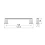 Emuca Lote de 5 tiradores para mueble Tanger, L147.5mm, intereje 128mm, Zamak, Pintado negro