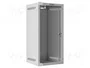 Lanberg Armario rack mural 10 pulgadas 12U Gris con puerta de cristal