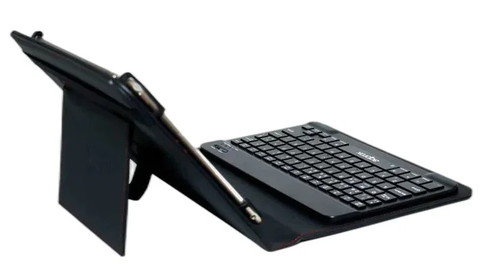 Approx APPIPCK06V2 Funda con Teclado Bluetooth para Tablet 10.5", Folio Negro, Compatible con Windows, Android y Apple