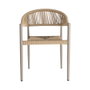 Ixia Silla Apilable de Aluminio y Ratán PE Beige