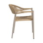 Ixia Silla Apilable de Aluminio y Ratán PE Beige