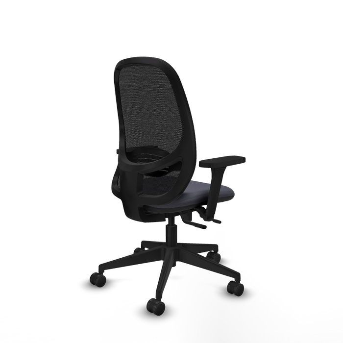 PIQUERAS Y CRESPO Silla de oficina Cilanco con mecanismo Sincro/Traslack, Gris oscuro y Negro