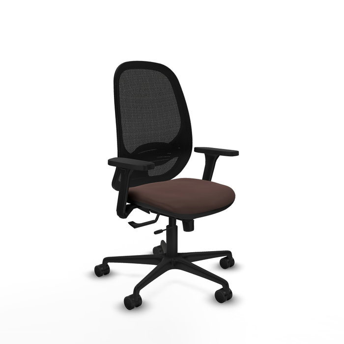 PIQUERAS Y CRESPO Silla de oficina Cilanco con mecanismo Sincro/Traslack Marrón oscuro y Negro PIQUERAS Y CRESPO Silla de oficina Cilanco con mecanismo Sincro/Traslack Marrón oscuro y Negro