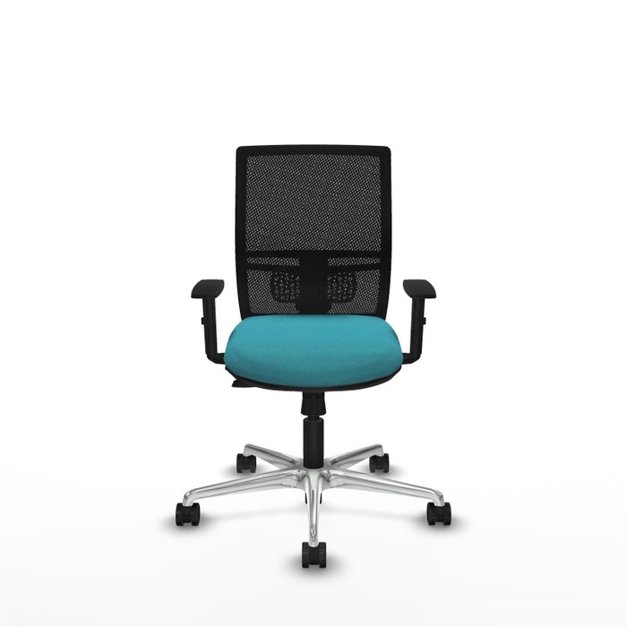 PIQUERAS Y CRESPO Silla de oficina Yunquera con mecanismo Sincro/Traslack, color Turquesa y Negro