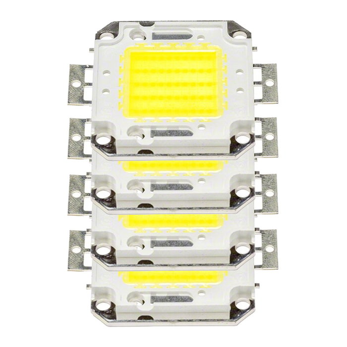 Pack 4 LEDs High Power 50W 5000Lm 6000K COB30
