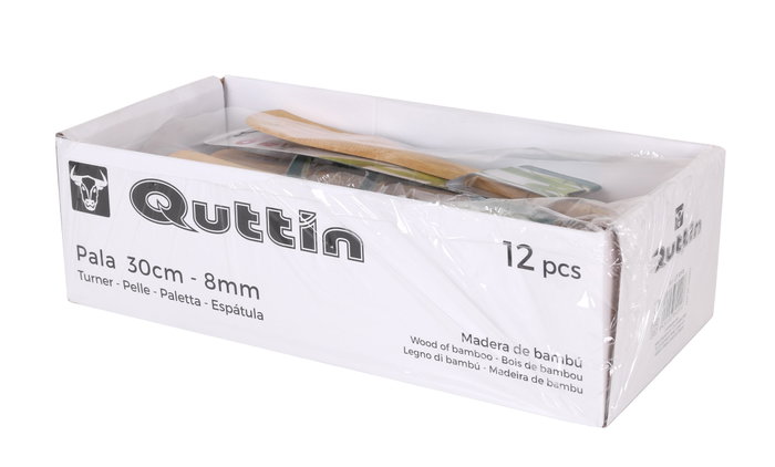 Quttin Pala de Bambú Curvada con Agujeros 30 cm (48 Unidades)