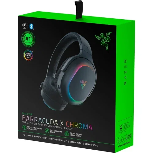 Razer Auriculares Inalámbricos Barracuda X Chroma RZ04-05220100-R3M1, Diadema, Bluetooth, Negro