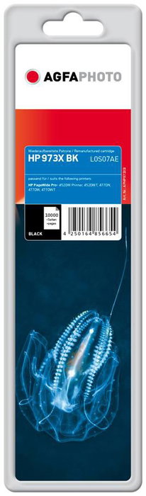 AgfaPhoto HP 973X Cartucho de Tinta Negro, Rendimiento 10000 Páginas AgfaPhoto HP 973X Cartucho de Tinta Negro, Rendimiento 10000 Páginas