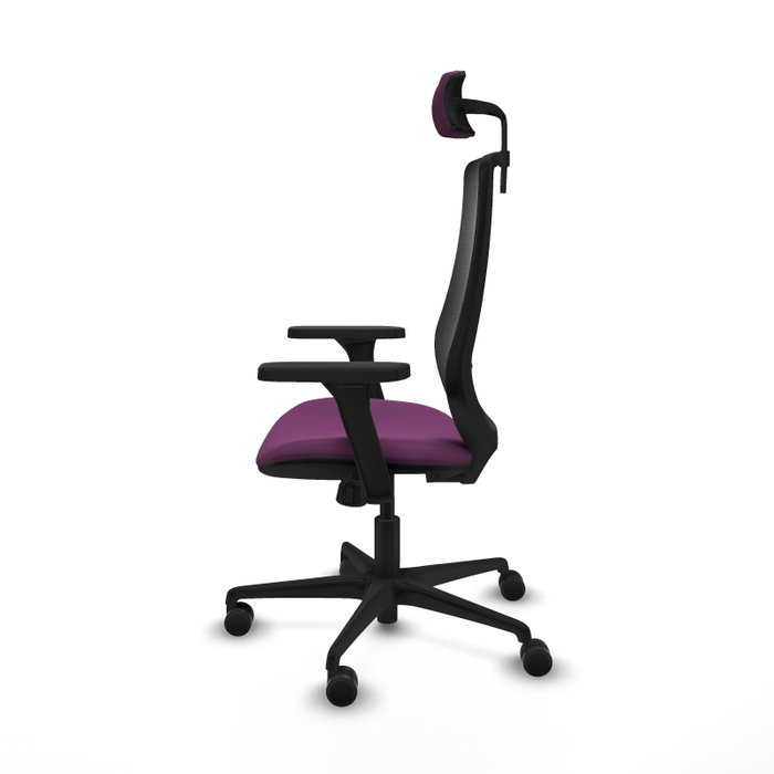 PIQUERAS Y CRESPO Silla de oficina Mardos con mecanismo Sincro, Morado y Negro