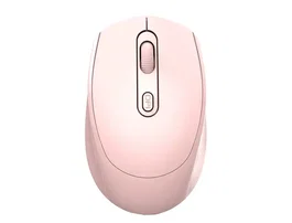 Q-connect Ratón Óptico Inalámbrico 2.4 GHz, DPI 800/1200/1600 Ajustable, Receptor USB, Color Rosa