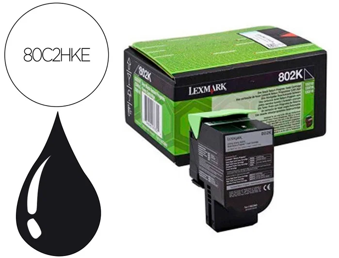 Lexmark Cartucho de Tóner Negro 80C2HKE High Yield