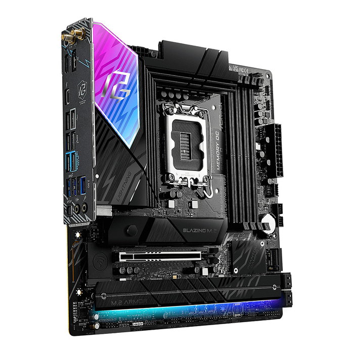ASRock B860M Lightning WiFi Placa Base Intel LGA 1851 mATX DDR5 HDMI/DP/USB-C Wi-Fi 6E Bluetooth 5.3