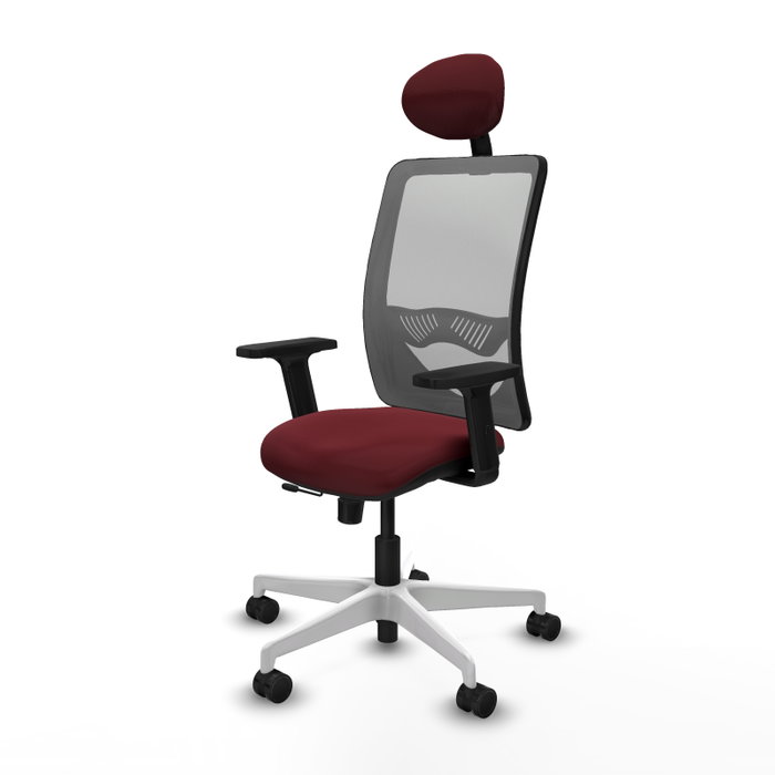 PIQUERAS Y CRESPO Silla de oficina Zulema con mecanismo Sincro/Traslack, Granate y Gris PIQUERAS Y CRESPO Silla de oficina Zulema con mecanismo Sincro/Traslack, Granate y Gris