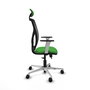 PIQUERAS Y CRESPO Silla de oficina Motilla con mecanismo Sincro/Traslack, Verde y Negro