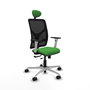 PIQUERAS Y CRESPO Silla de oficina Motilla con mecanismo Sincro/Traslack, Verde y Negro