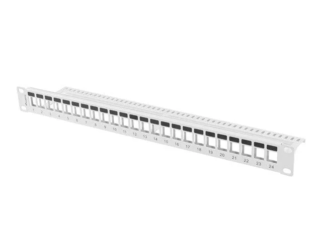 LANBERG PPKS-1024-S Panel de parches en blanco de 24 puertos para módulos keystone, Gris LANBERG PPKS-1024-S Panel de parches en blanco de 24 puertos para módulos keystone, Gris