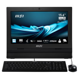MSI Pro AP162T ADL-019DE - PC Todo en Uno 15.6" Full HD Táctil (Intel N100, 4GB RAM, 128GB SSD, Windows 11 Pro) - Negro