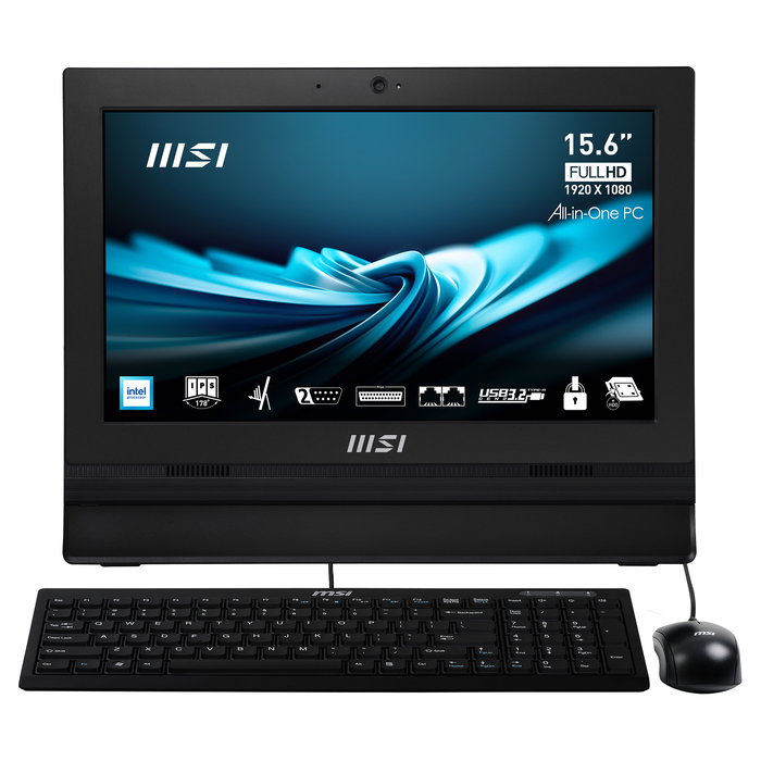 MSI Pro AP162T ADL-019DE - PC Todo en Uno 15.6" Full HD Táctil (Intel N100, 4GB RAM, 128GB SSD, Windows 11 Pro) - Negro MSI Pro AP162T ADL-019DE - PC Todo en Uno 15.6" Full HD Táctil (Intel N100, 4GB RAM, 128GB SSD, Windows 11 Pro) - Negro