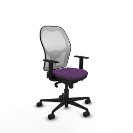 PIQUERAS Y CRESPO Silla de oficina Jorquera con mecanismo Sincro, Morado y Blanco