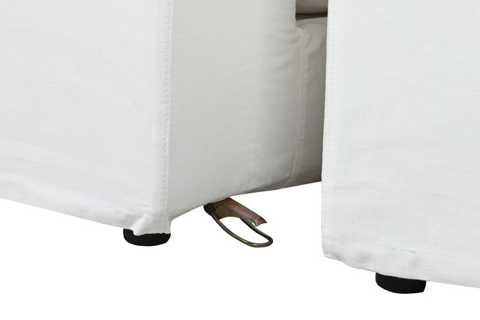 DKD Home Decor Sofá Moderno Blanco 286 x 95.5 x 57 cm Poliester y Pluma Desenfundable