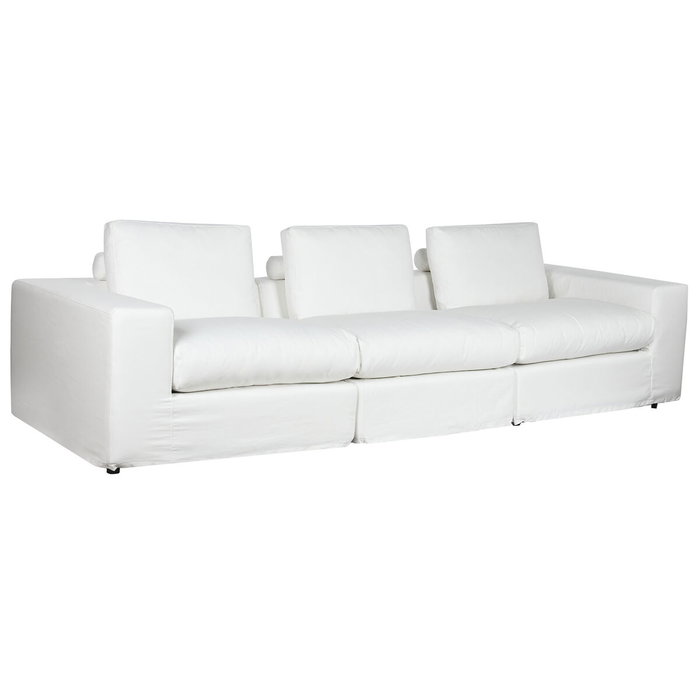 DKD Home Decor Sofá de Poliéster y Pluma Blanco DKD Home Decor Sofá de Poliéster y Pluma Blanco