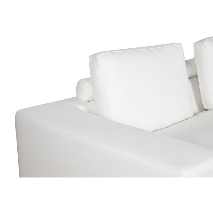 DKD Home Decor Sofá de Poliéster y Pluma Blanco DKD Home Decor Sofá de Poliéster y Pluma Blanco