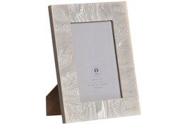 DKD Home Decor Marco de Fotos 10x15 Resina Blanco Nacarado