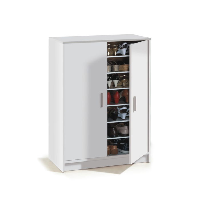 Forés/Arkit Mueble 2 Puertas 6 Estantes Blanco Melamina 75x36x101 cm
