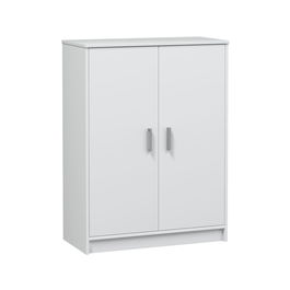 Forés/Arkit Mueble 2 Puertas 6 Estantes Blanco Melamina 75x36x101 cm