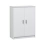 Forés/Arkit Mueble 2 Puertas 6 Estantes Blanco Melamina 75x36x101 cm