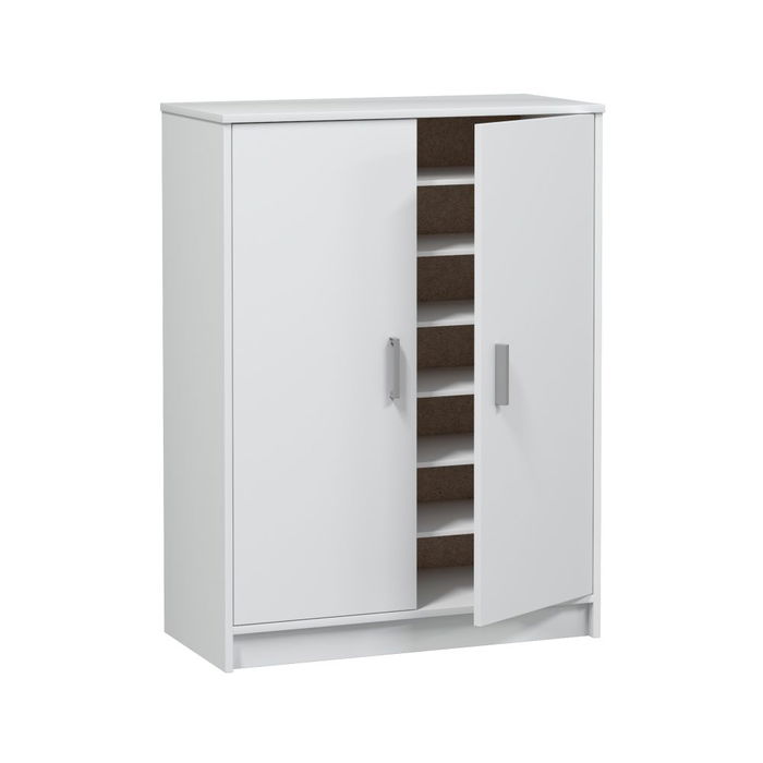 Forés/Arkit Mueble 2 Puertas 6 Estantes Blanco Melamina 75x36x101 cm