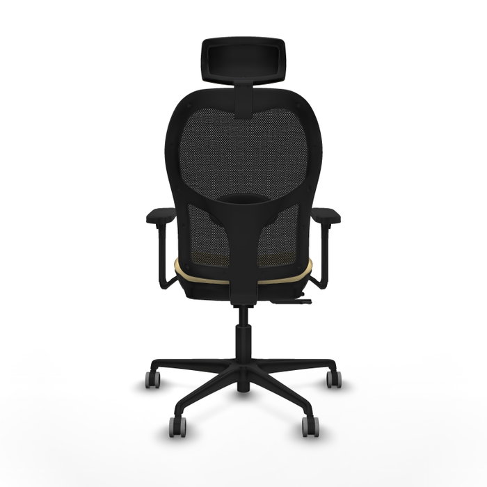PIQUERAS Y CRESPO Silla de oficina Jorquera Sincro/Traslack Crema y Negro