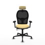 PIQUERAS Y CRESPO Silla de oficina Jorquera Sincro/Traslack Crema y Negro