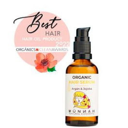 MUNNAH Serum Capilar Jojoba y Argán Triple Acción 50 ml - Ecológico Certificado