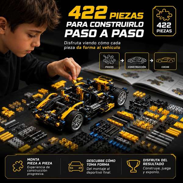 Jugatoys - jugabricks Coche Construcción Modelo Realista Escala 1:18