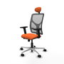 PIQUERAS Y CRESPO Silla de oficina Motilla Naranja y Gris