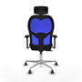 PIQUERAS Y CRESPO Silla de oficina Jorquera con mecanismo Sincro/Traslack Azul y Negro